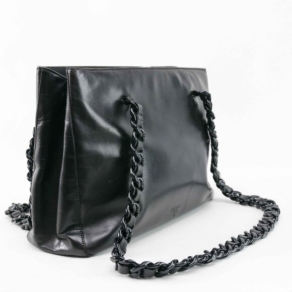 Prada Classic Nappa Chain/Leather Woven Strap Bag - Picture 4 of 16